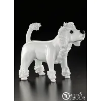 Zdjęcie Gustowna figurka pudla ze szkła Murano