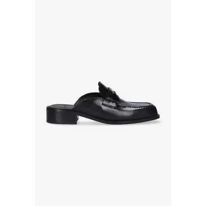 Zdjęcie MISBHV klapki skórzane The Brutalist damskie kolor czarny 3021BW201-BLACK