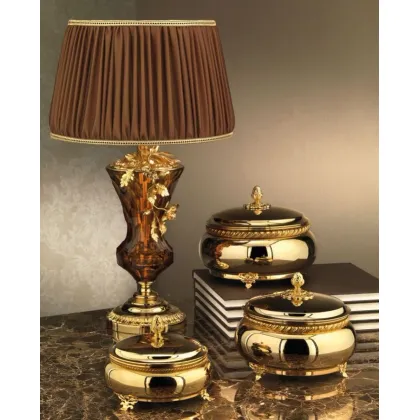 Zdjęcie Kryształowa lampa i pojemniki na drobiazgi z Włoch