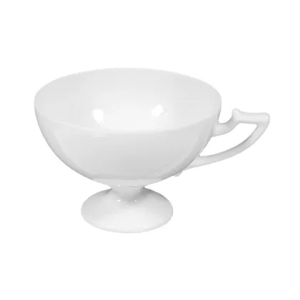 Zdjęcie Stylowa biała porcelanowa filiżanka do herbaty o klasycznym kształcie - Tettau