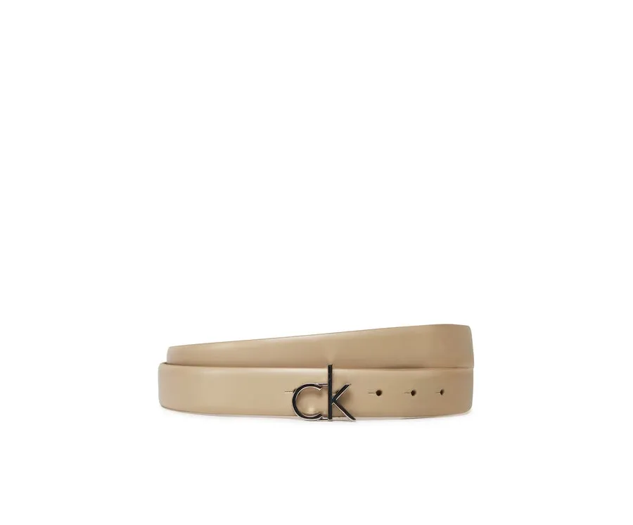 obrazek 1 Calvin Klein Pasek Damski Ck Buckle Belt 3.0_Smooth K60K613156 Beżowy