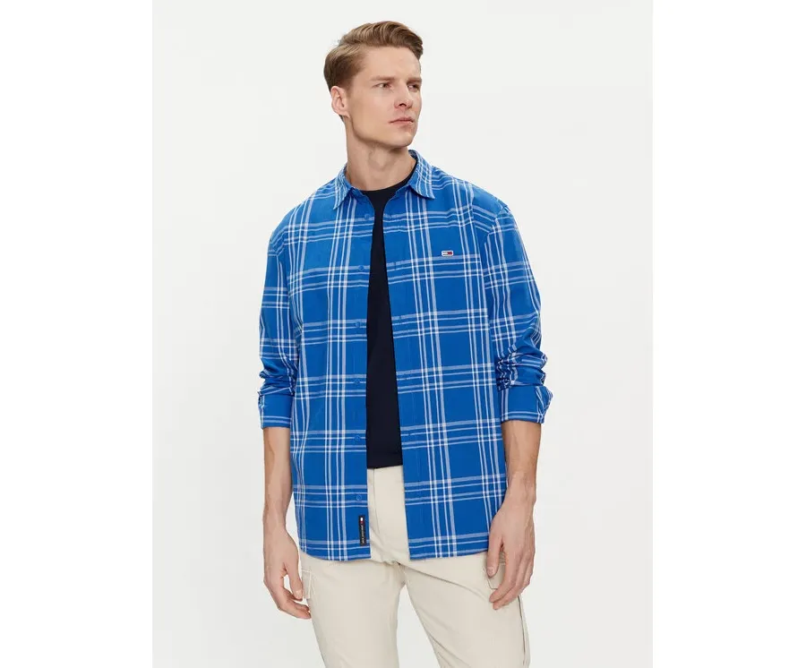 obrazek 1 Tommy Jeans Koszula Poplin DM0DM18968 Niebieski Regular Fit