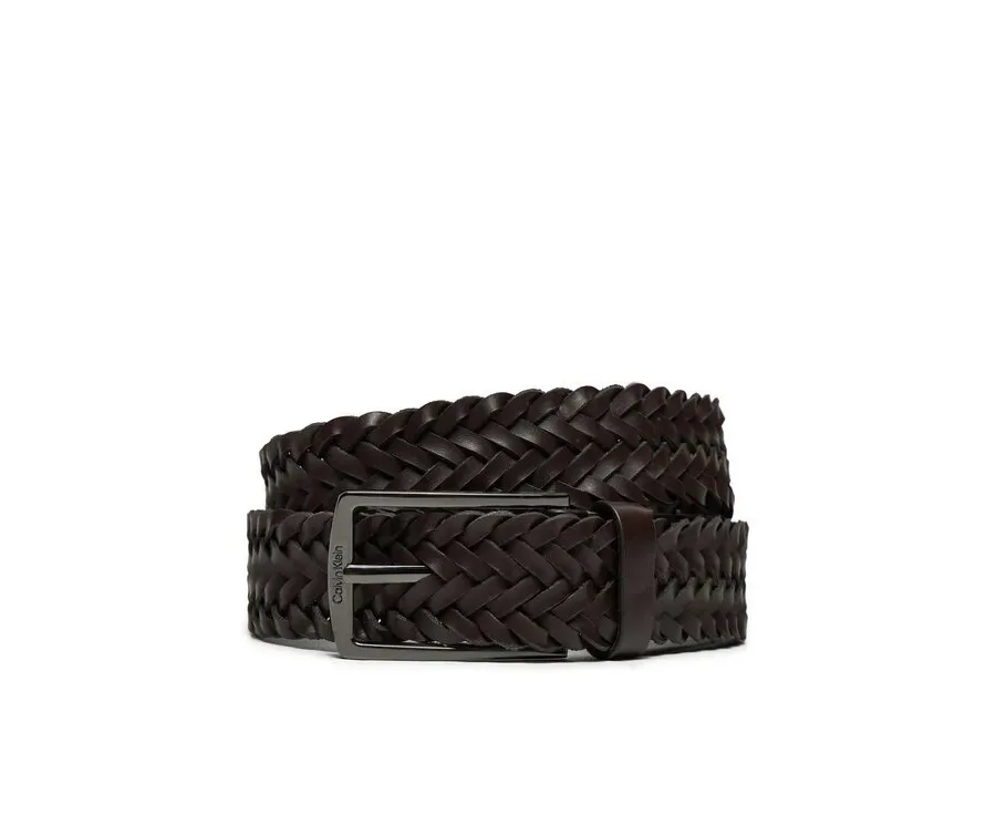 obrazek 1 Calvin Klein Pasek Męski Ck Casual Elongated Braided 35mm K50K512655 Brązowy