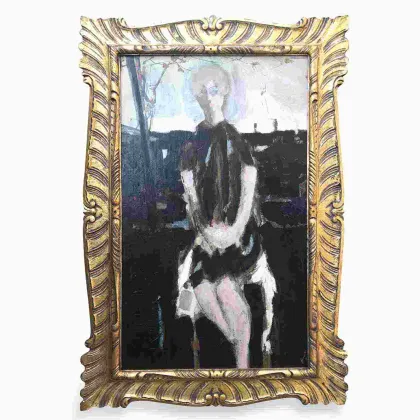 Picture Picture with a view of the mountains, Monte Rosa and a wide valley - Silvio Poma