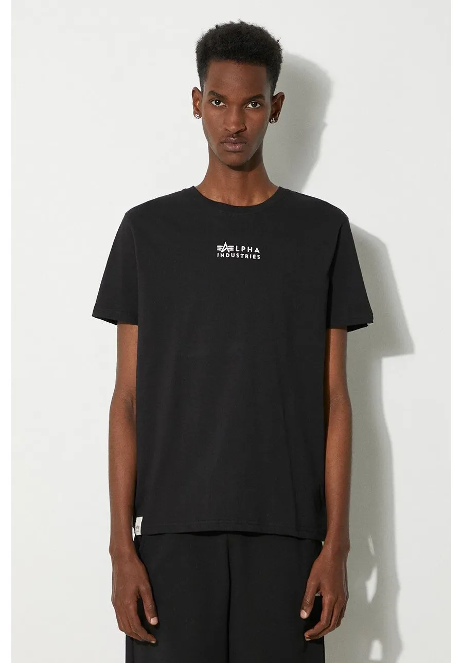 obrazek 1 Alpha Industries t-shirt bawełniany kolor czarny z nadrukiem 118529.649-CZARNY