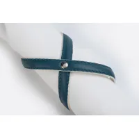 Picture Unique blue leather napkin rings - for the dining room
