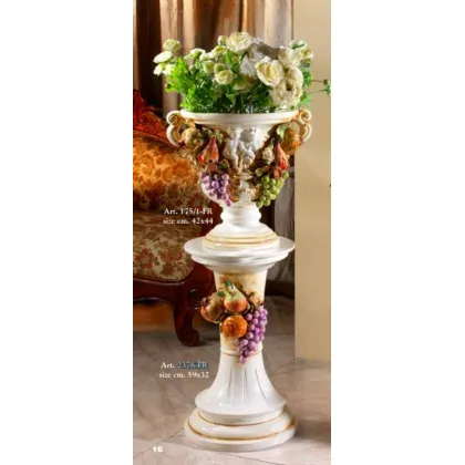 Picture Fantastic ceramic decorative column with a vase for stylish interiors