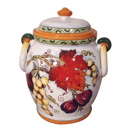Picture Stylish Italian ceramic vase decorated with a fig motif