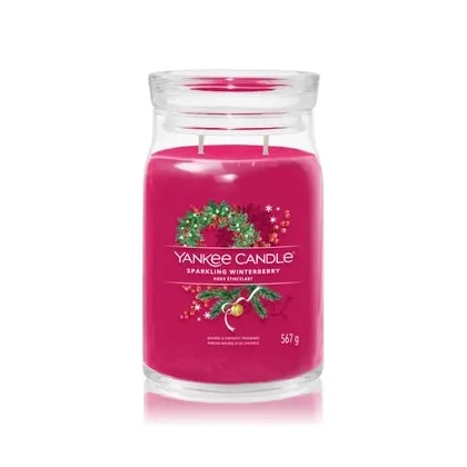 Zdjęcie Yankee Candle Sparkling Winterberry Signature Jar Świeca zapachowa 567 g