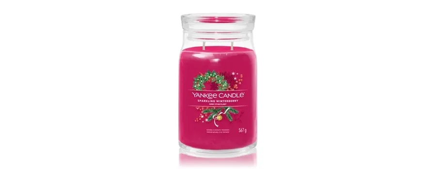 obrazek 1 Yankee Candle Sparkling Winterberry Signature Jar Świeca zapachowa 567 g