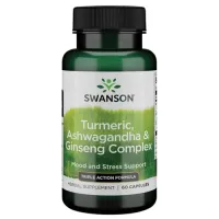 Zdjęcie Swanson Full Spectrum Turmeric Ashwagandha Ginseng Kapsułki