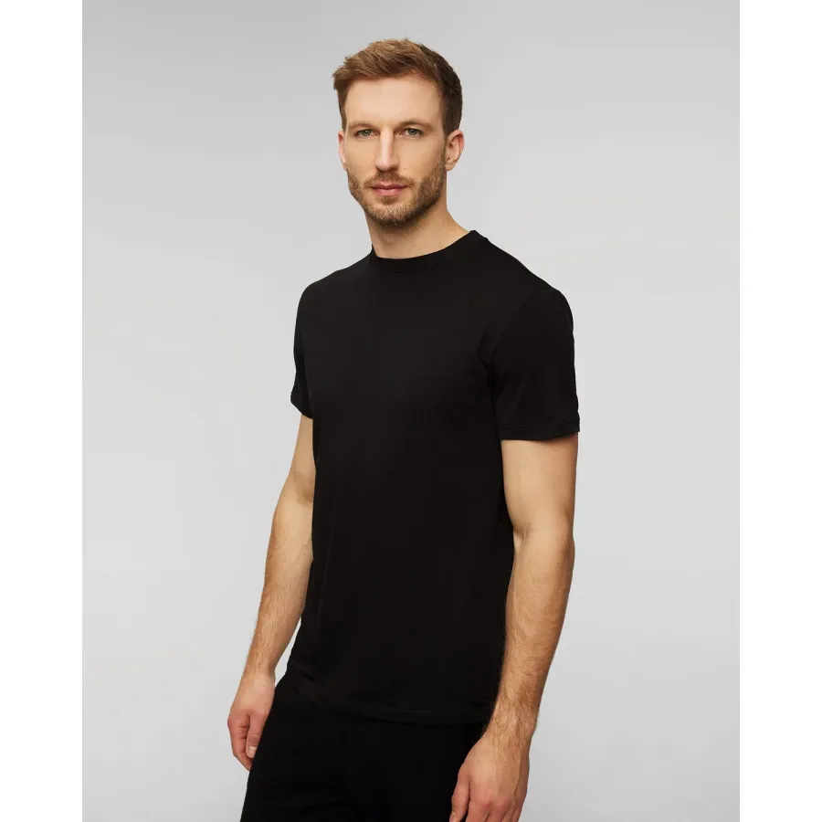 obrazek 1 Czarny T-shirt Wełniany Męski We Norwegians Salt
