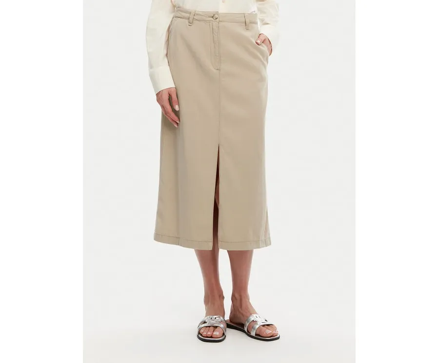 obrazek 1 Tommy Hilfiger Spódnica midi WW0WW44726 Beżowy Regular Fit