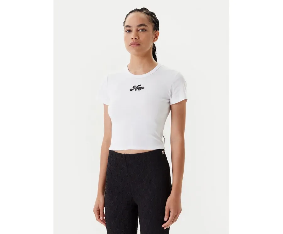 obrazek 1 HUGO T-Shirt Delanor_2 50539132 Beżowy Slim Fit