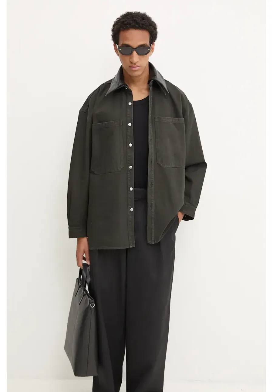 obrazek 1 Nanushka koszula bawełniana BEAUX męska kolor zielony relaxed z kołnierzykiem klasycznym NU24PFJK00497