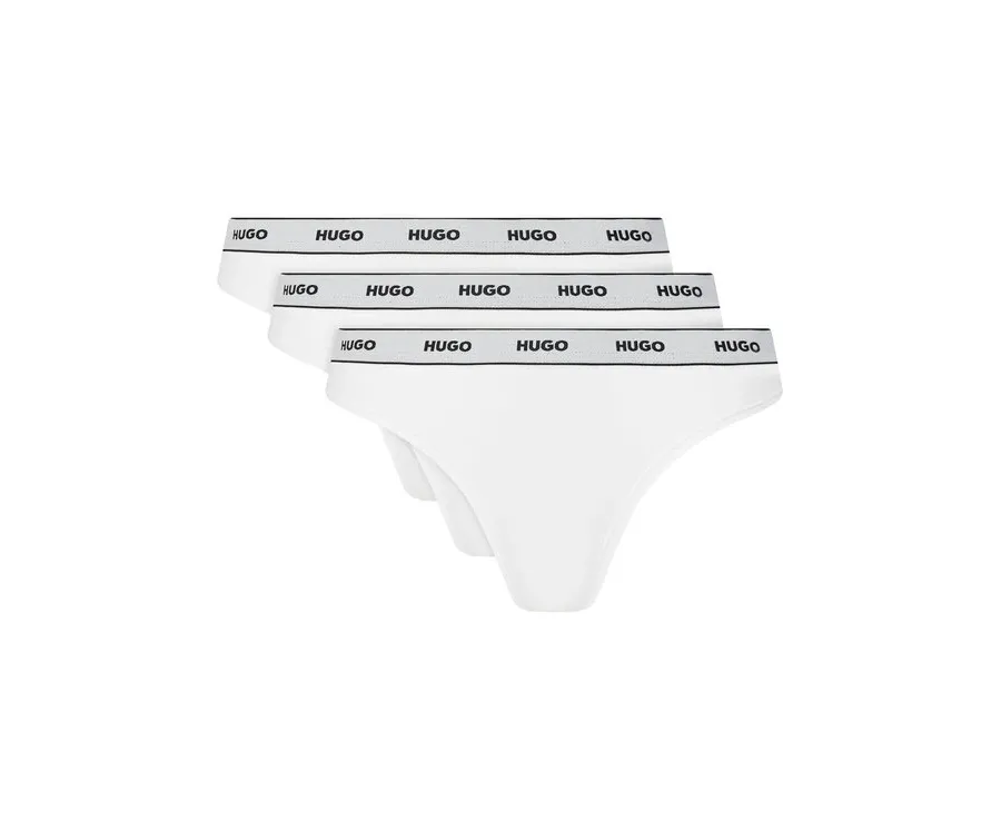 obrazek 1 HUGO Komplet 3 par fig klasycznych Triplet Brief Stripe 50480157 Biały