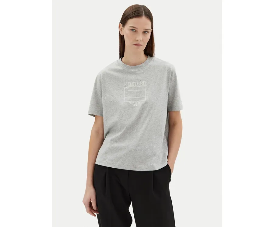 obrazek 1 Tommy Hilfiger T-Shirt WW0WW45525 Szary Relaxed Fit