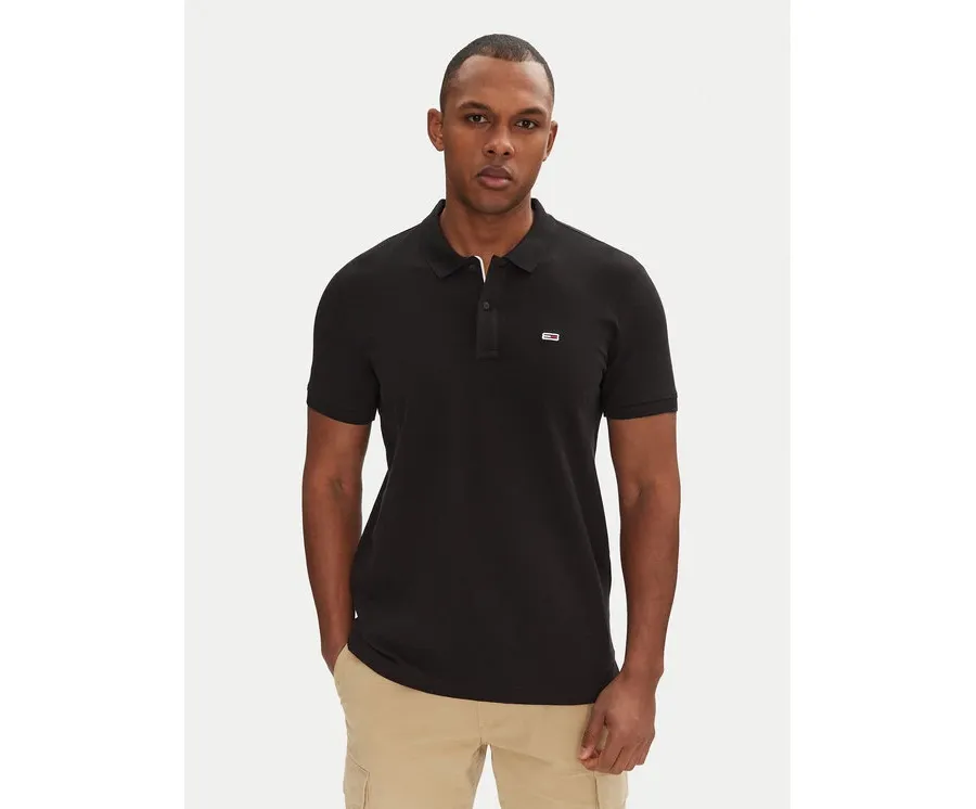 obrazek 1 Tommy Jeans Polo DM0DM20676 Czarny Slim Fit