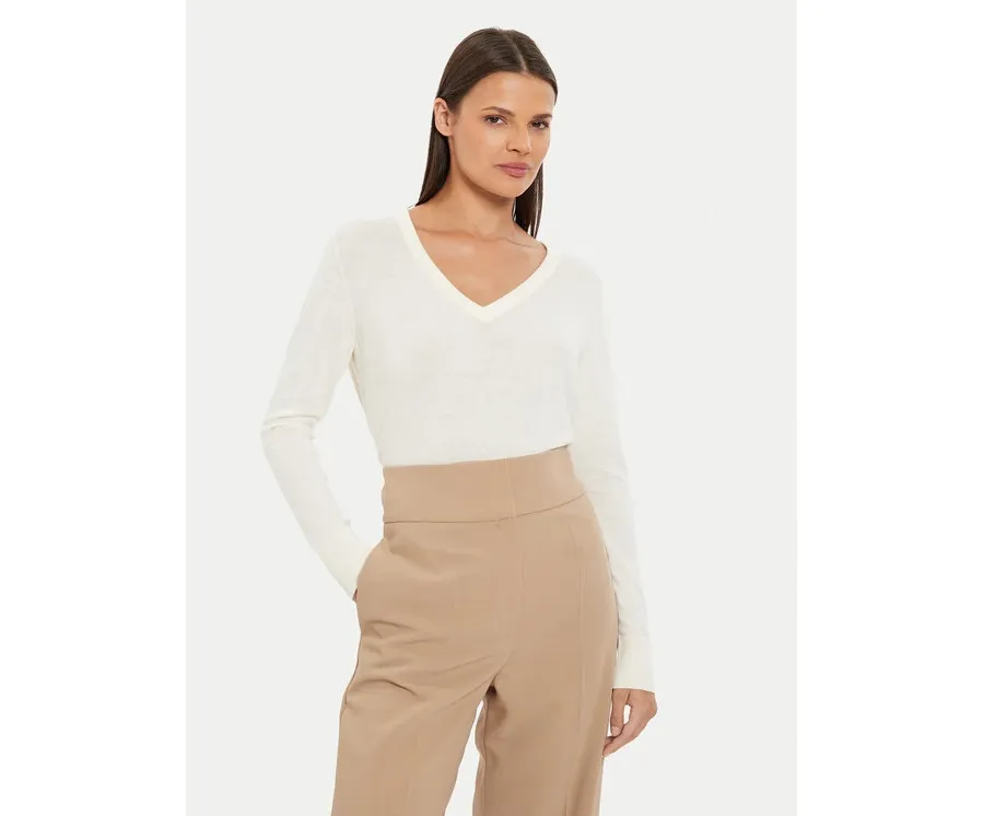 obrazek 1 Gant Sweter 4803187 Écru Regular Fit