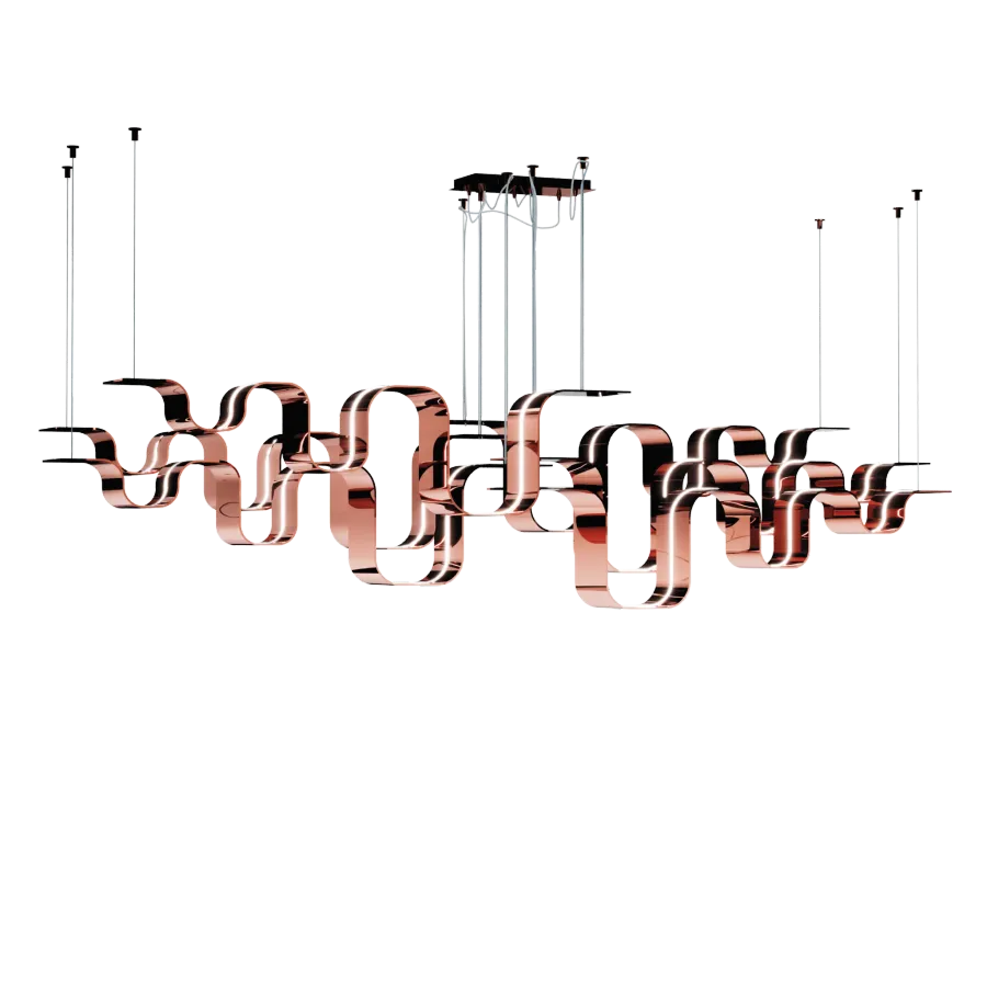 obrazek 1 Designerska lampa wisząca w formie wstążki