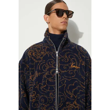 Zdjęcie Kenzo bluza polarowa Star Tiger Jacket kolor granatowy wzorzysta FE65BL2094FB.79