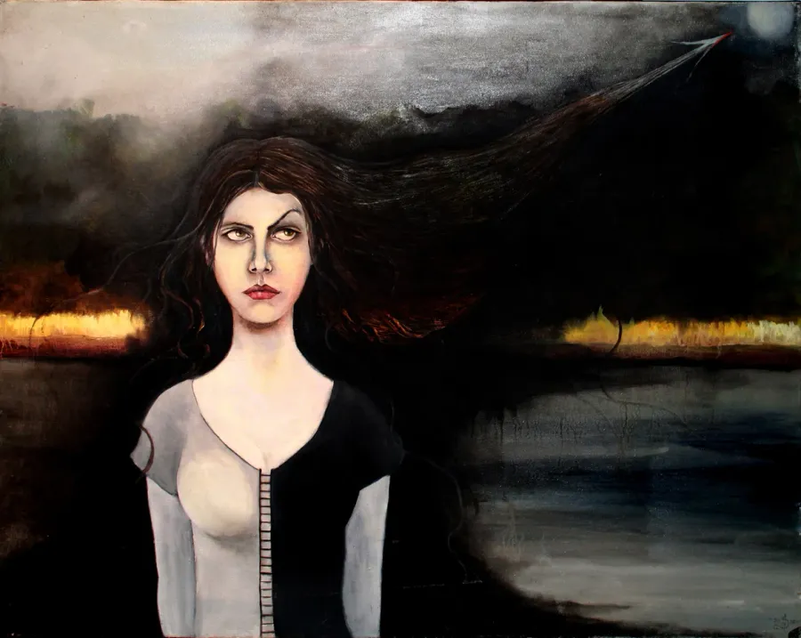 obrazek 1 "Strzelec" obraz olejny 81 cm x 65 cm