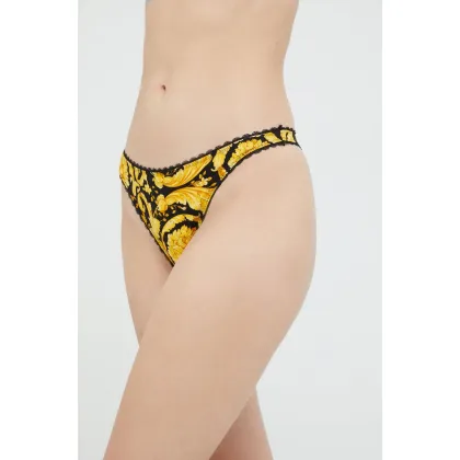 Zdjęcie Versace stringi kolor żółty z koronki 1000601