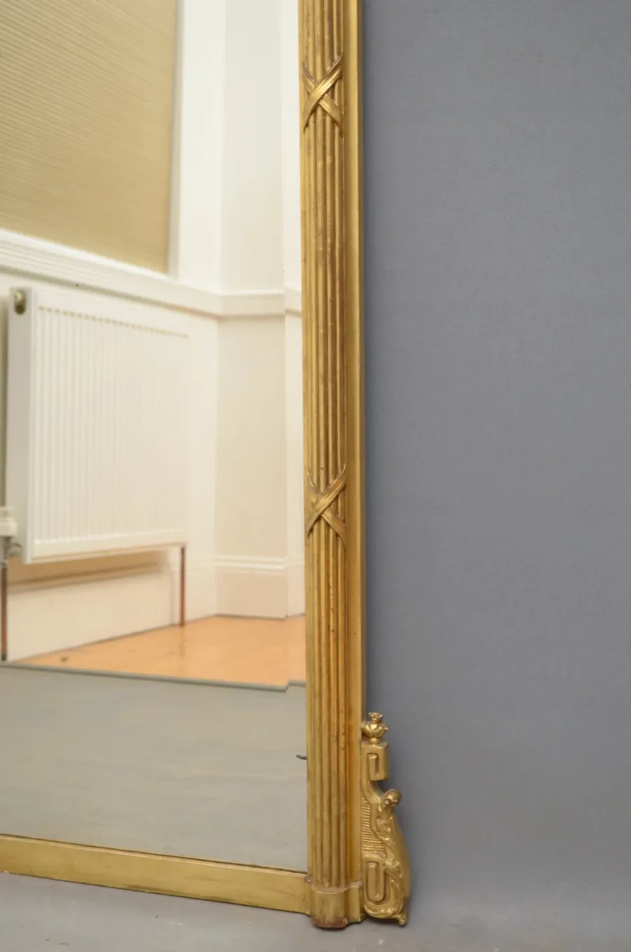 obrazek 8 Eleganckie francuskie lustro ścienne z przełomu wieków - antyk