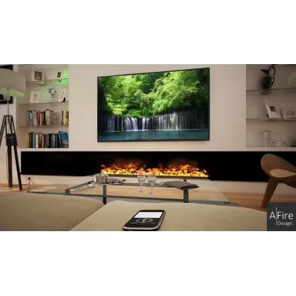Zdjęcie Ekskluzywny kominek elektryczny na parę wodną 100 cm - A fireplace