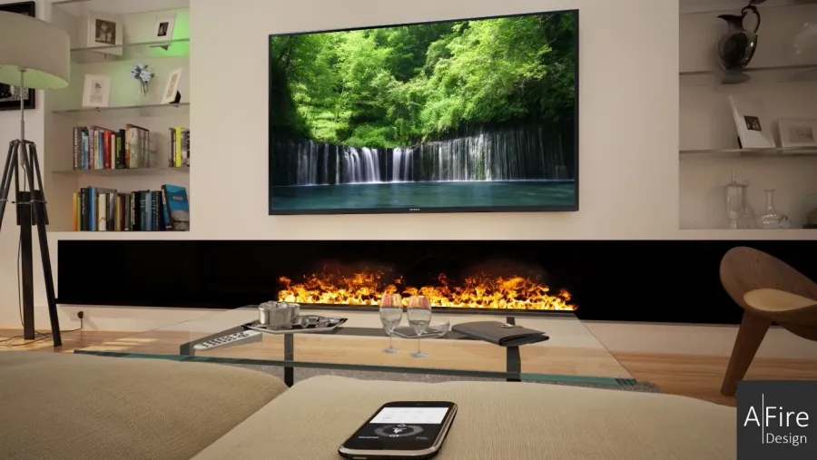 obrazek 1 Ekskluzywny kominek elektryczny na parę wodną 100 cm - A fireplace