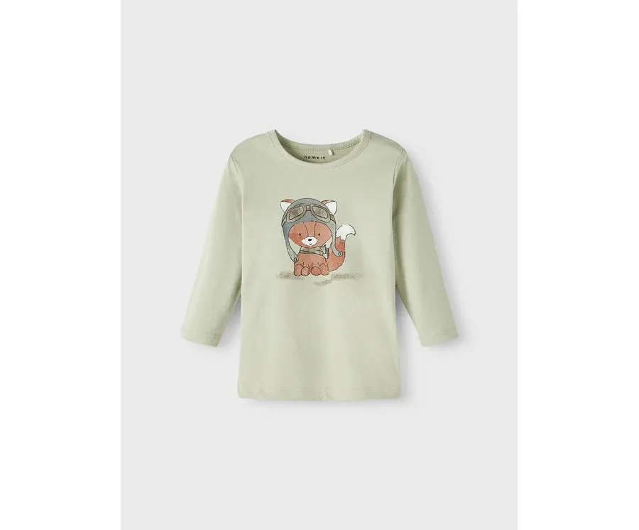 obrazek 1 NAME IT Bluzka 13205040 Zielony Regular Fit