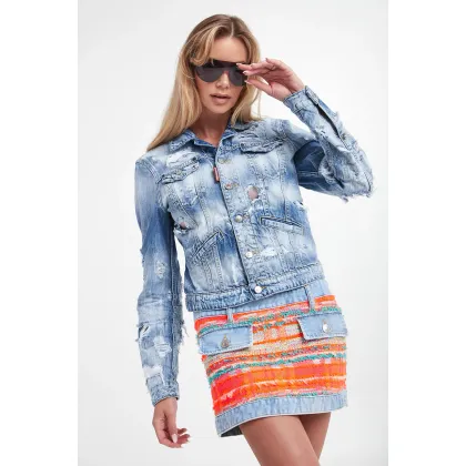 Zdjęcie Katana jeansowa damska Boyfriend DSQUARED2 Dsquared2
