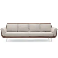 Zdjęcie Klasyczna sofa do salonu - Saddle Leather
