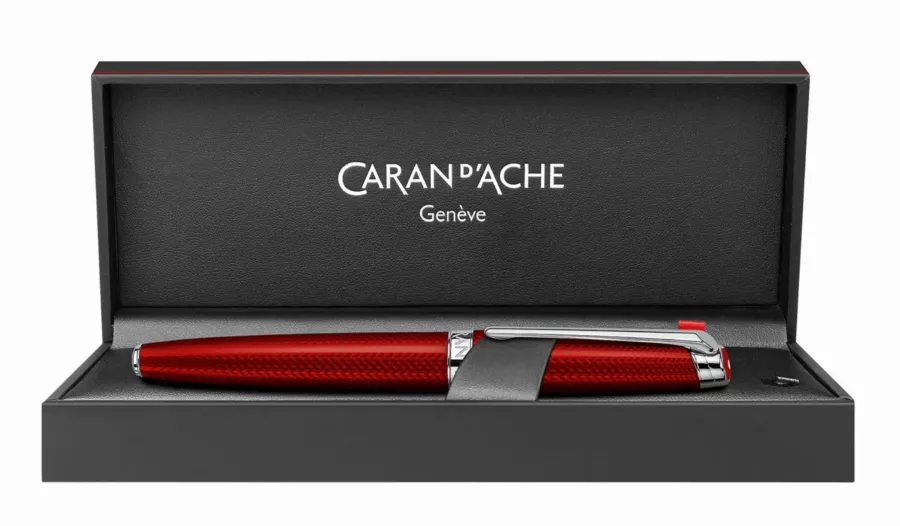 obrazek 5 Eleganckie kobiece pióro wieczne w kolorze czerwonym Leman Rouge Carmin - Caran d’Ache