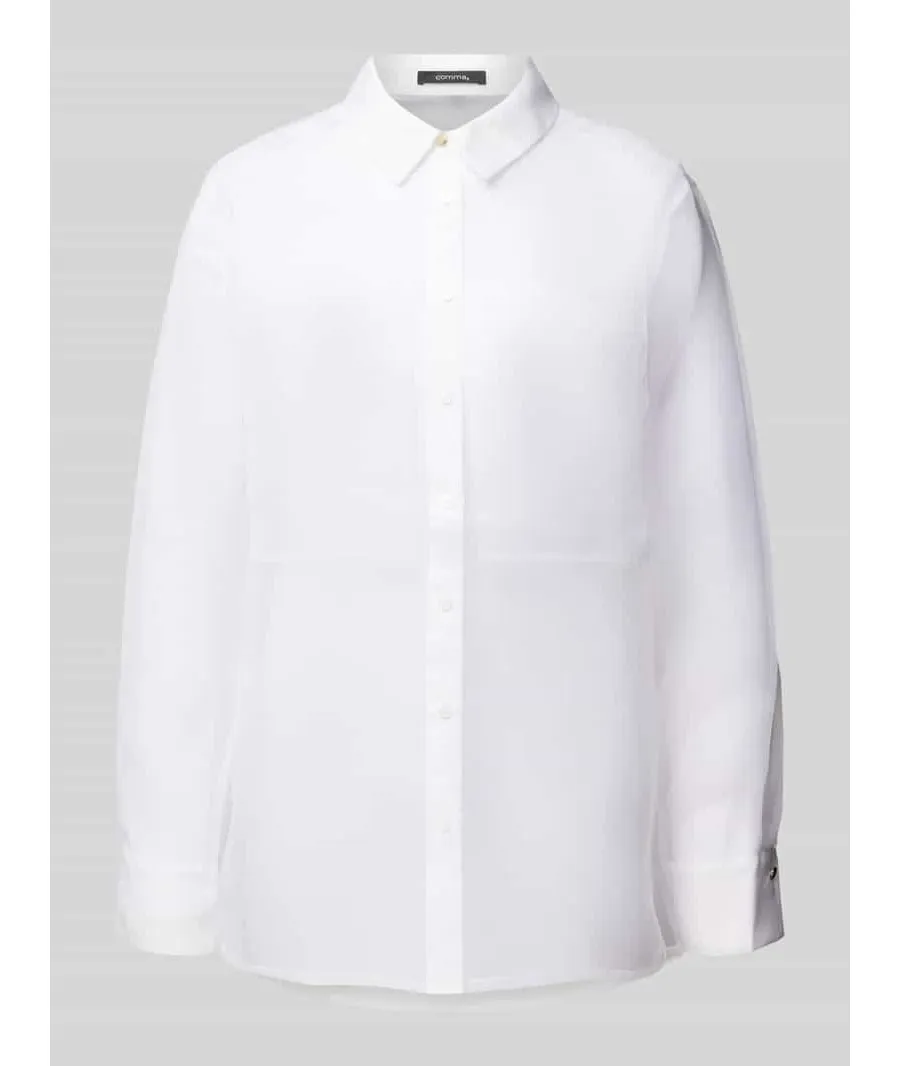 obrazek 1 Bluzka o kroju regular fit z półprzezroczystego materiału