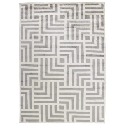Picture Unusual gray geometric rug - COSMOU AVENUE 7054