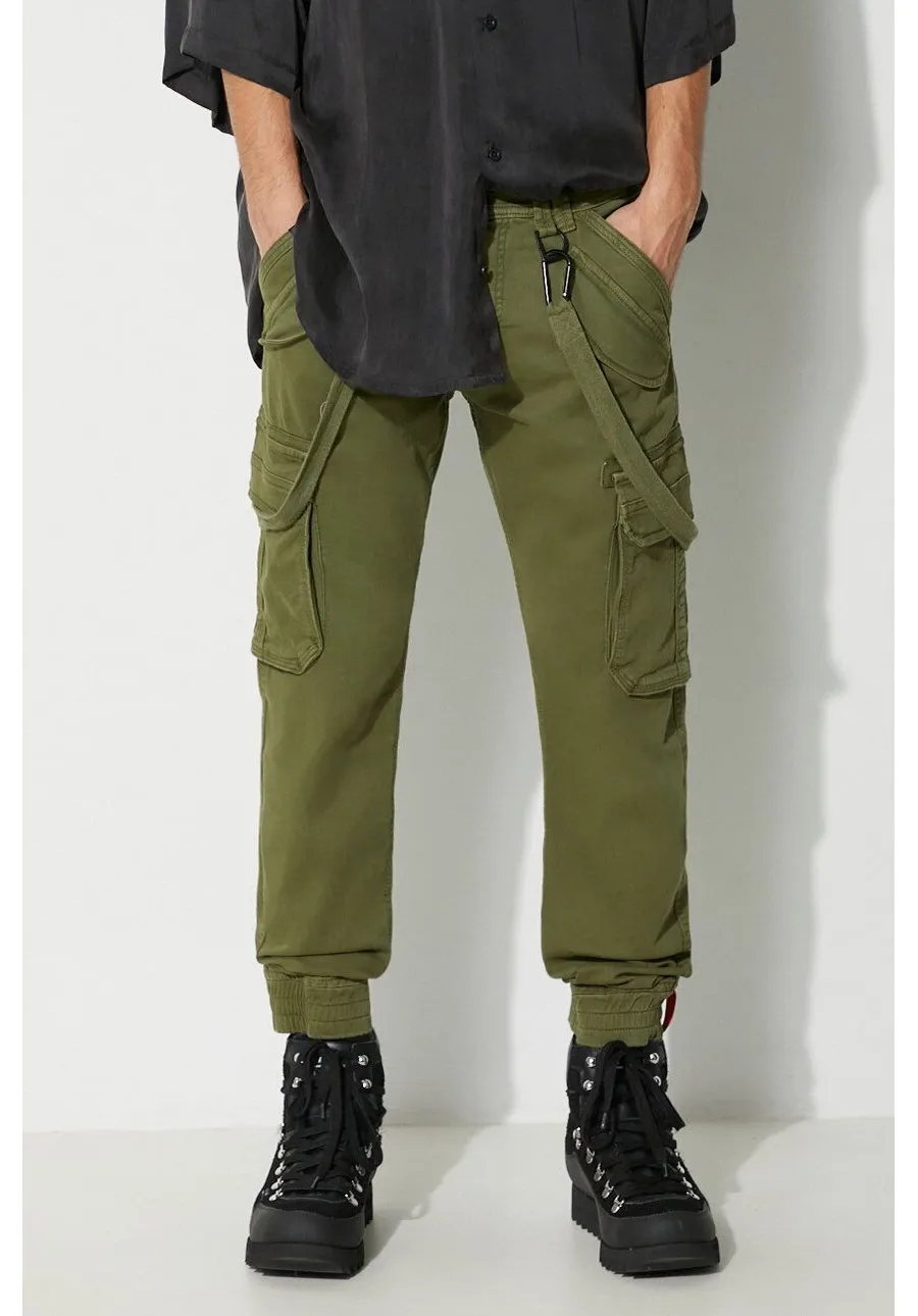 obrazek 1 Alpha Industries spodnie Utility Pant męskie kolor zielony w fasonie cargo