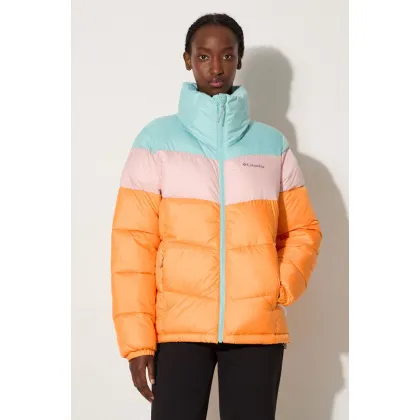 Zdjęcie Columbia kurtka Puffect Color Block Jkt damska kolor pomarańczowy zimowa 1955101