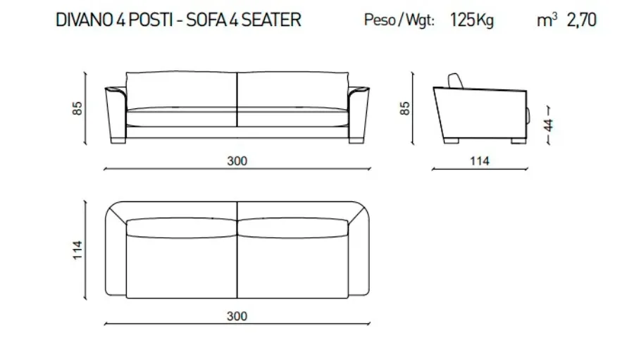 obrazek 4 Luksusowa, włoska sofa z litego drewna - Ulivi Salotti
