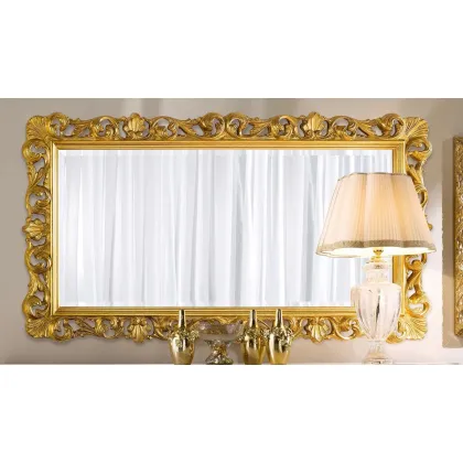 Picture A beautiful mirror with a wooden frame from an Italian brand