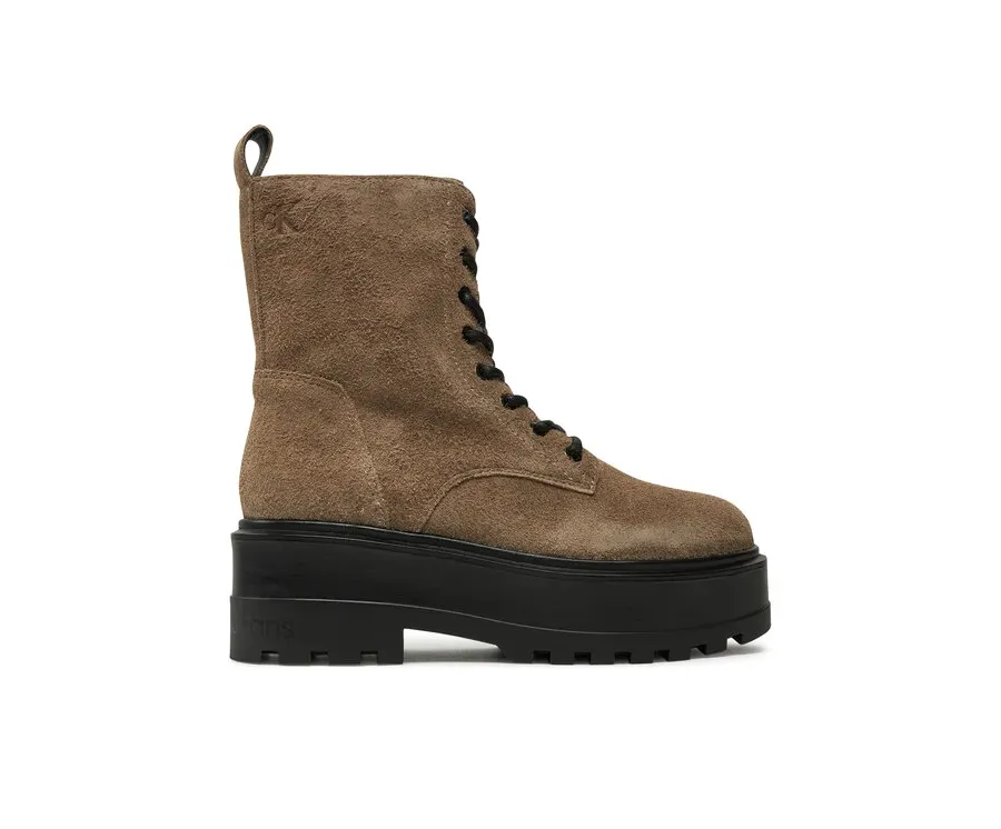 obrazek 1 Calvin Klein Jeans Trapery Flatform Zip Laceup Mg S YW0YW01554 Brązowy