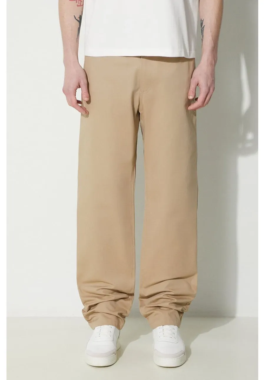 obrazek 1 A.P.C. spodnie bawełniane Pantalon Chuck kolor beżowy proste COGEW.H08408.BAA