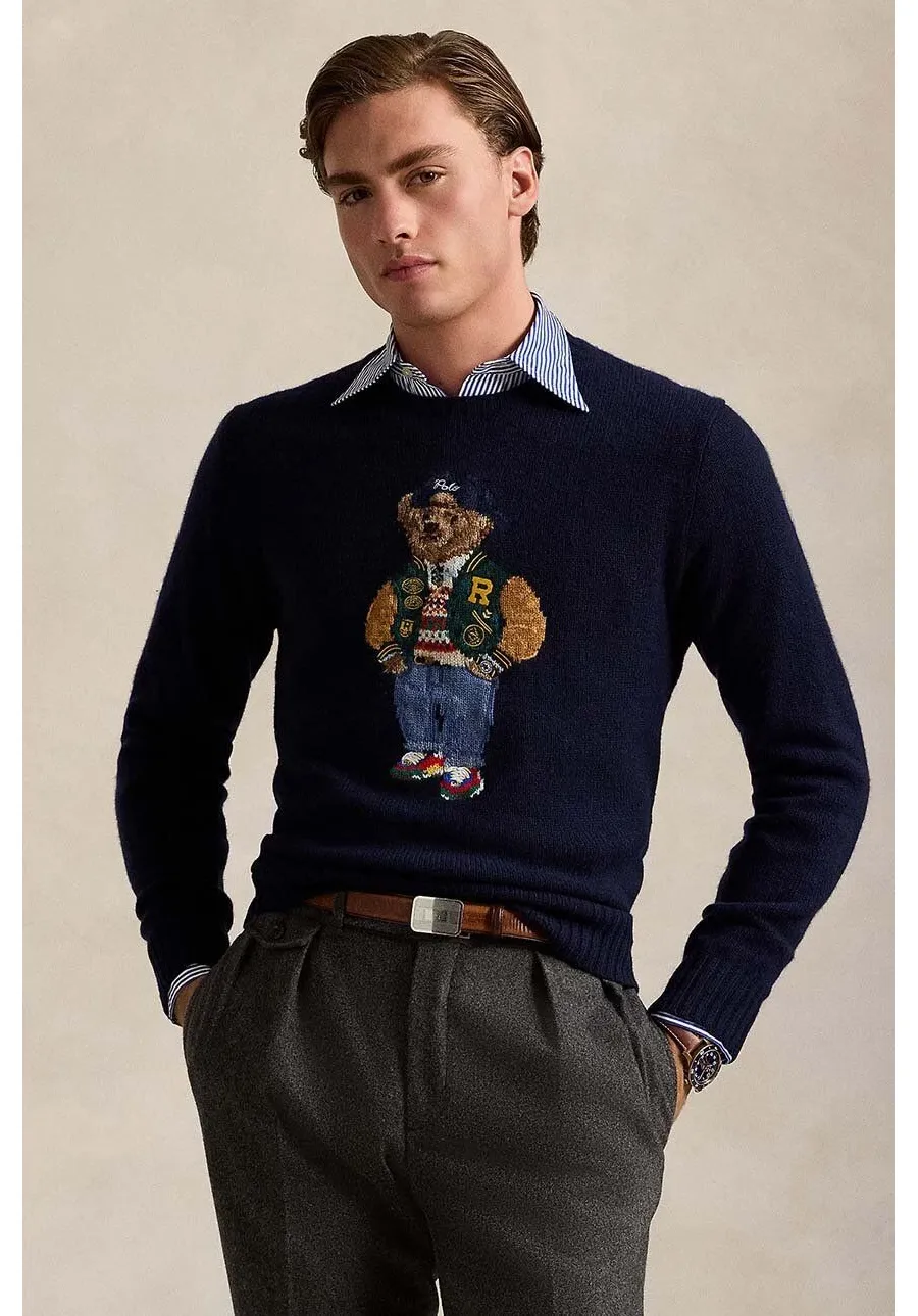obrazek 1 Polo Ralph Lauren sweter wełniany męski kolor granatowy  710946138