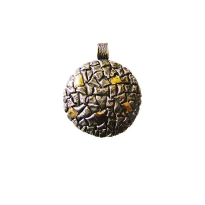 Picture Amazing pendant with slices of gold melted in