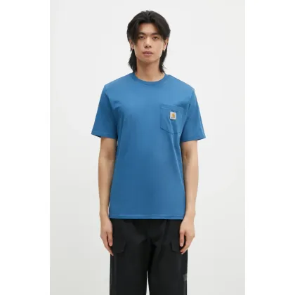 Zdjęcie Carhartt WIP t-shirt bawełniany Pocket męski kolor granatowy gładki I030434.2LZXX