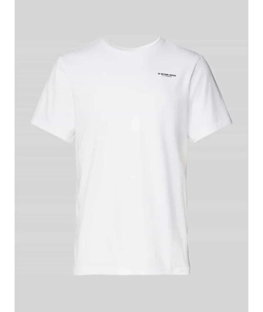 obrazek 1 T-shirt o kroju slim fit z detalem z logo