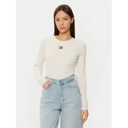 Zdjęcie Tommy Jeans Bluzka DW0DW20178 Écru Slim Fit