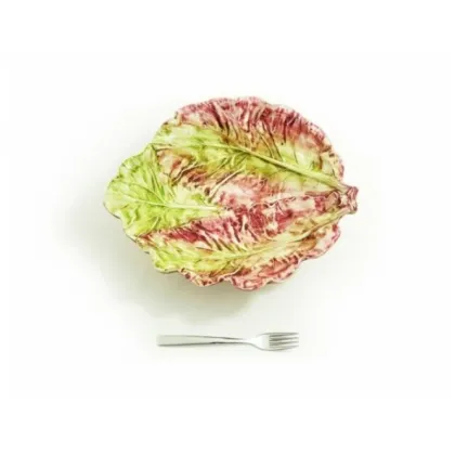 Zdjęcie Duża ceramiczna miska w formie liścia cykorii sałatowej - Le Ceramiche