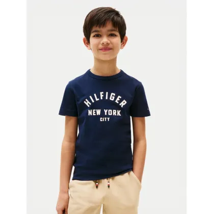 Zdjęcie Tommy Hilfiger T-Shirt Curved Graphic KB0KB09800 Granatowy Regular Fit