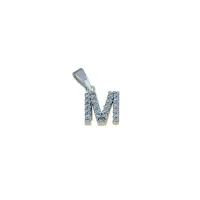 Picture Stylish pavé letter pendant with zircons, height 10 mm.